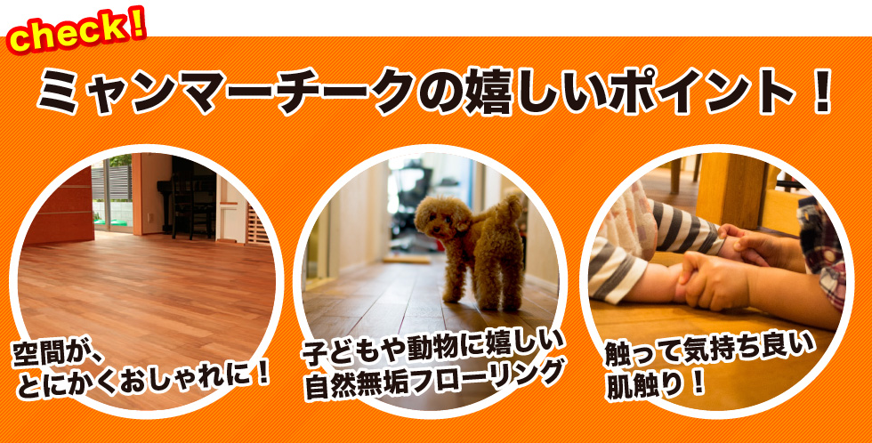 ミャンマーチークの嬉しいポイント！