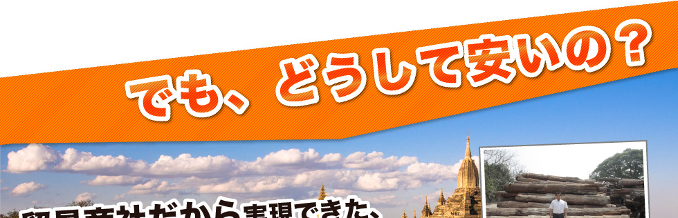 でもどうして安いの？